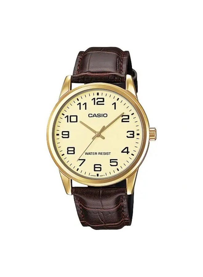 Men's Dress Analog Watch MTP-V001GL-9BUD - 38 mm - Brown